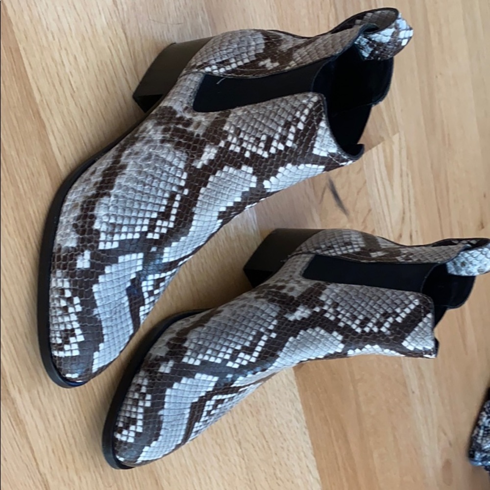 Walker Snakeskin print booties